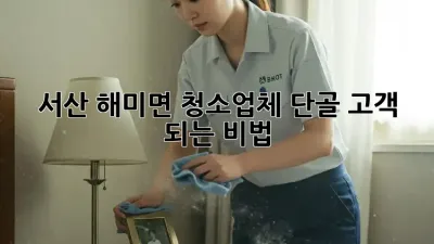 서산 해미면 청소업체 단골 고객 되는 비법